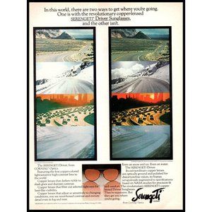 1984 Serengeti Driver Sunglasses Vintage Print Ad Driving Aviator Wall Art Photo